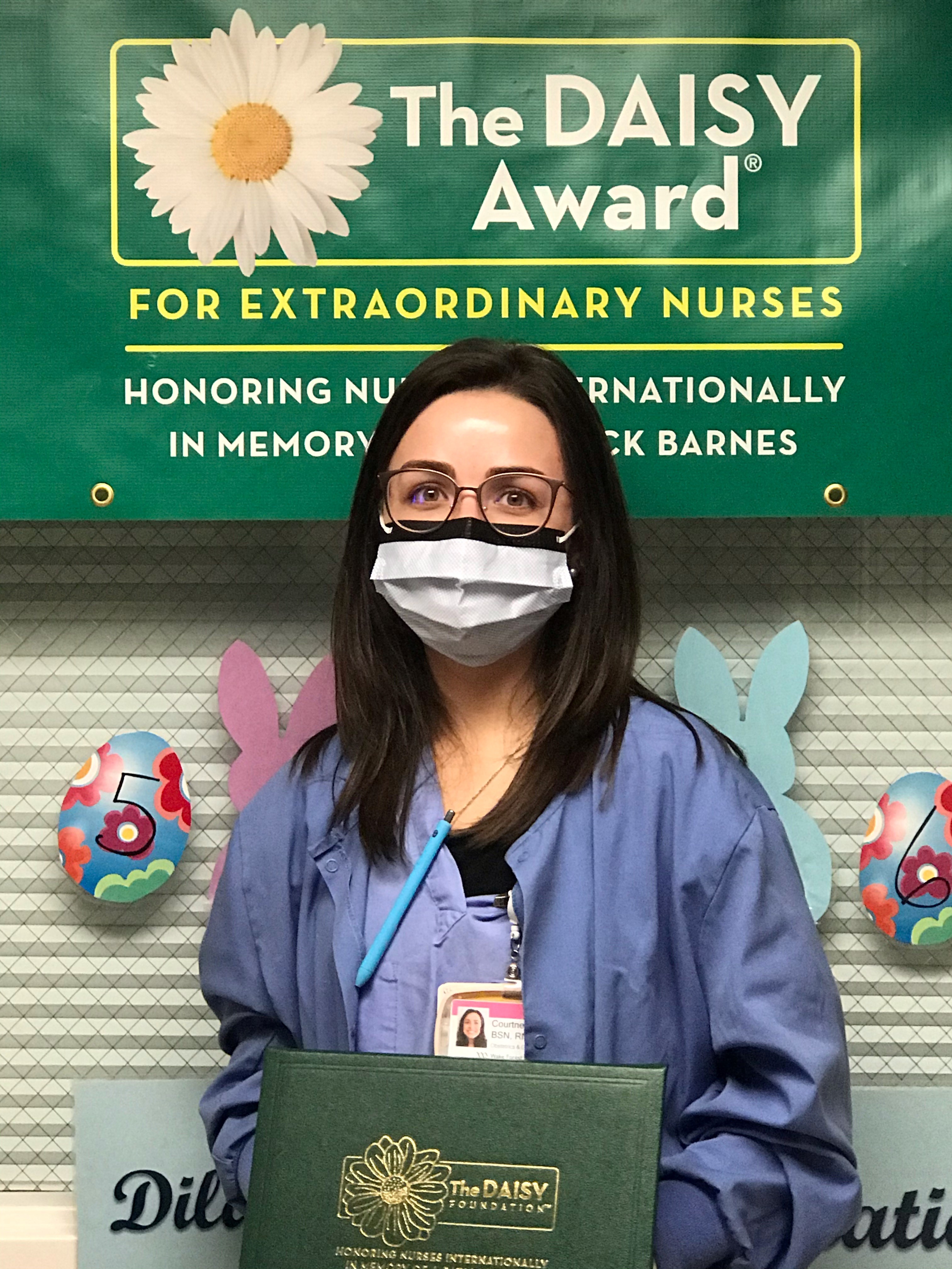 Wilkes Medical Center proudly announced Courtney Dula, RN as the hospital’s latest DAISY Award winner on April 20, 2021.